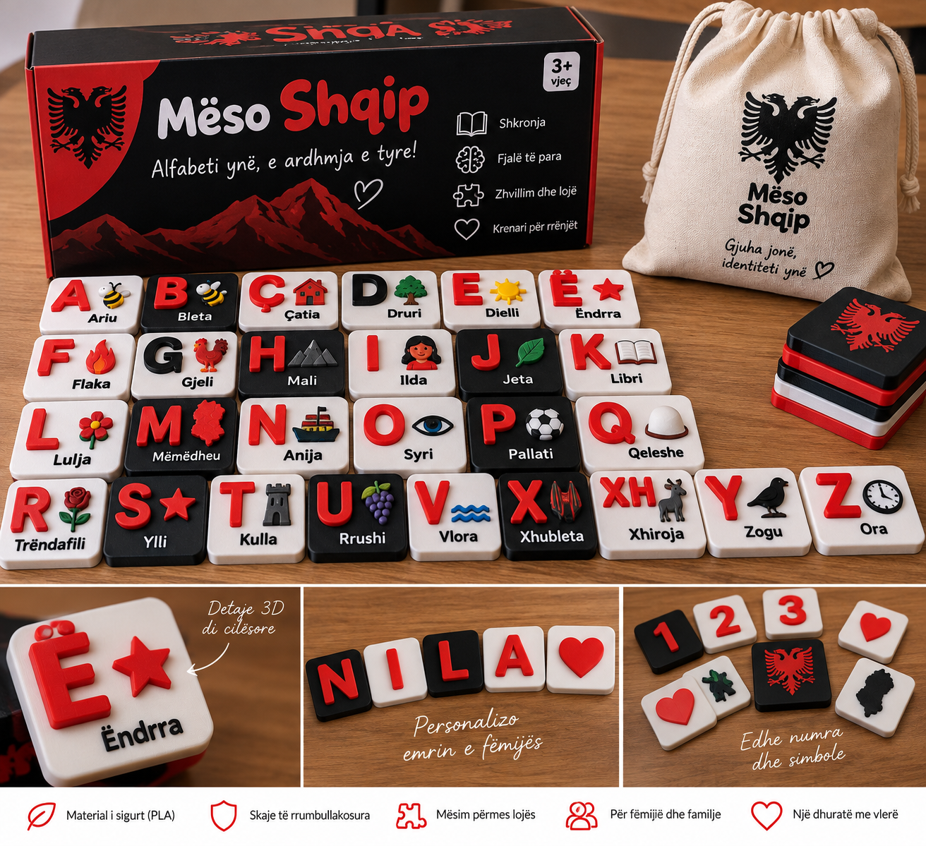 Albanian Alphabet A–ZH Boxed Set